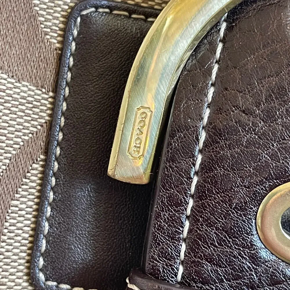 Rare Lmt Edition Coach 6426 Purple Suede Stripe Hobo Studs | Y2K Collector Grail - Picture 12 of 12